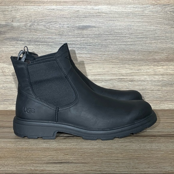 UGG Other - UGG Men’s Biltmore Chelsea Black Leather Waterproof Boots Sz- 10.5